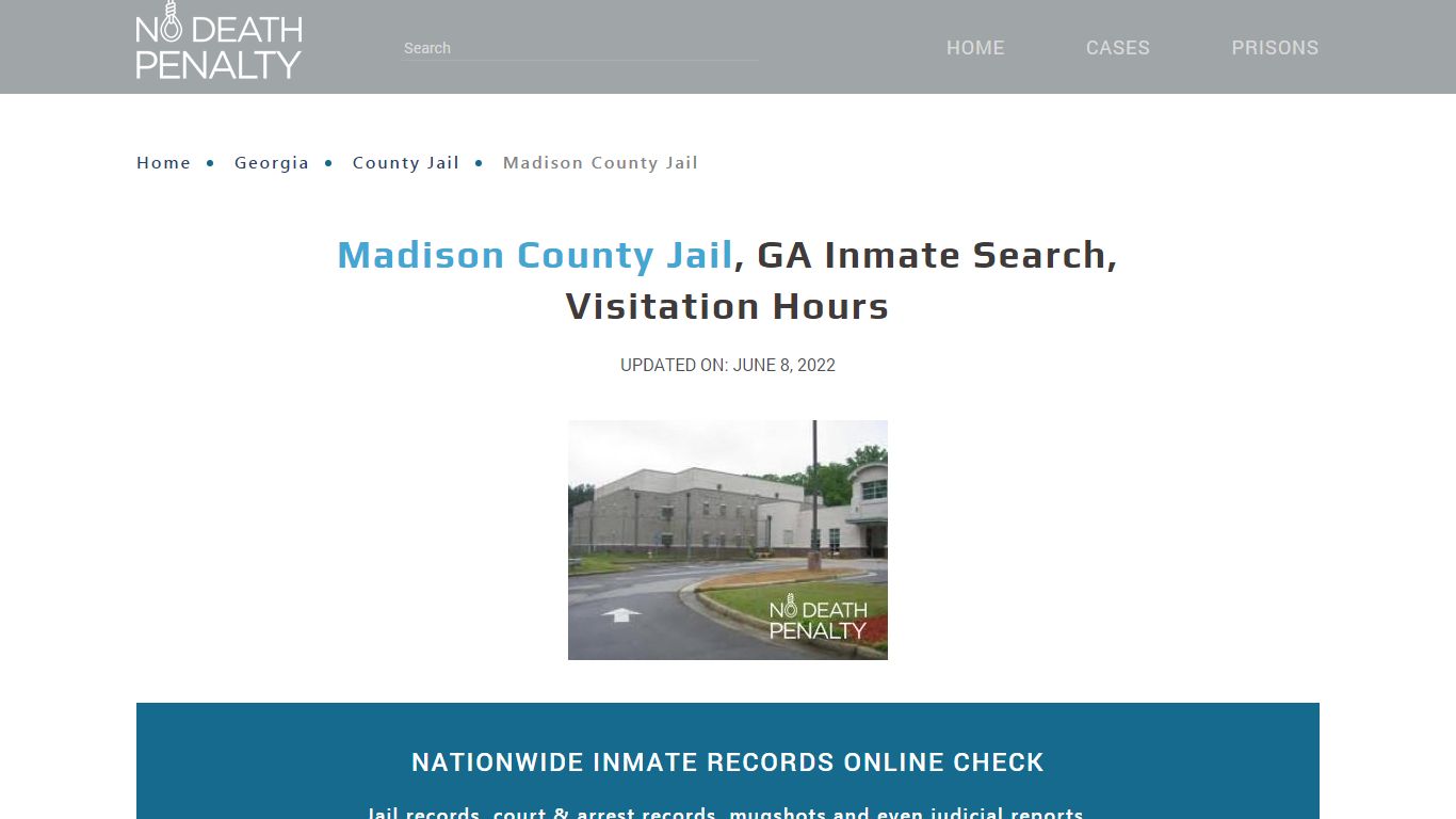 Madison County Jail, GA Inmate Search, Visitation Hours